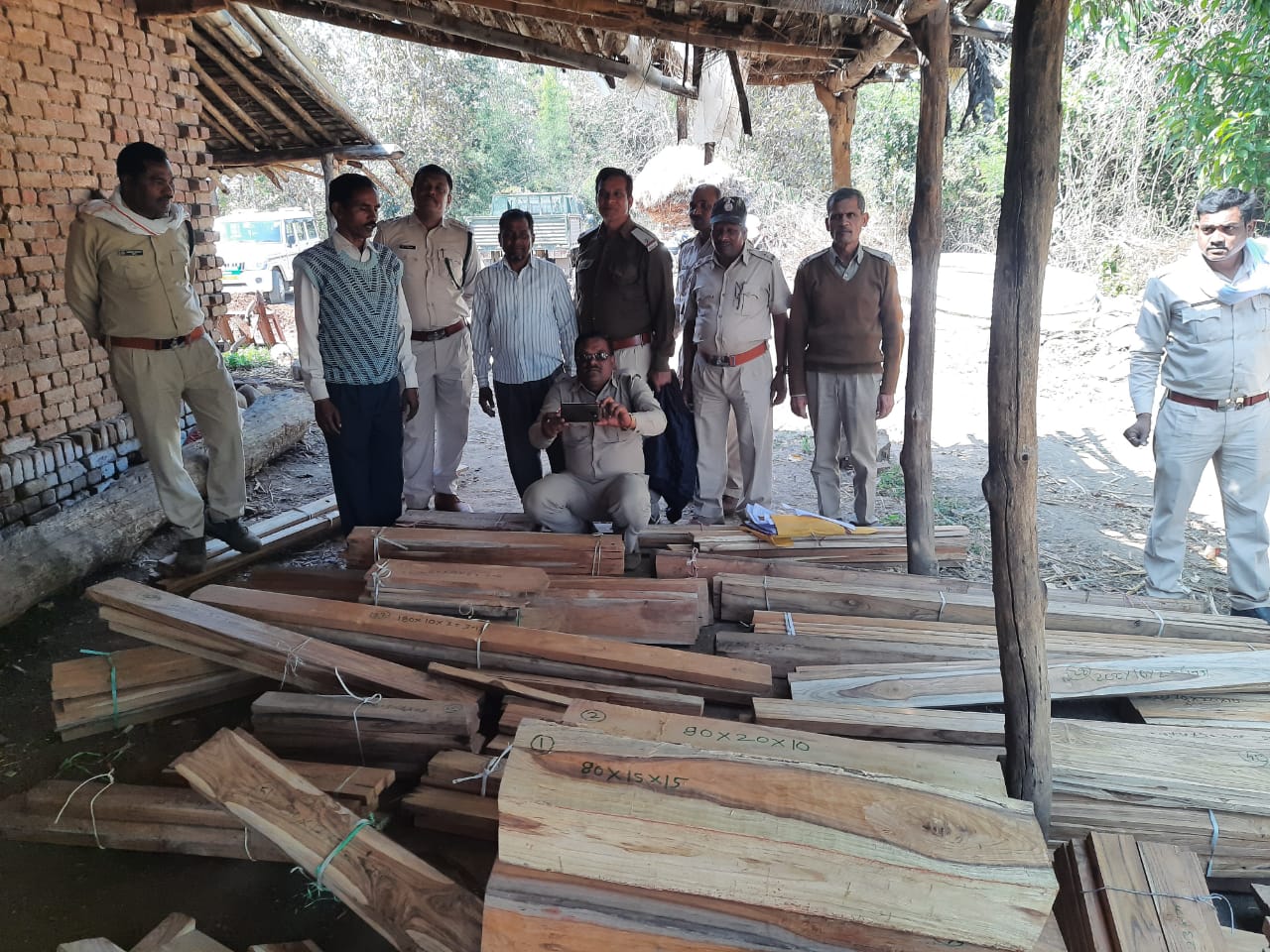 Forest Department confiscated teak