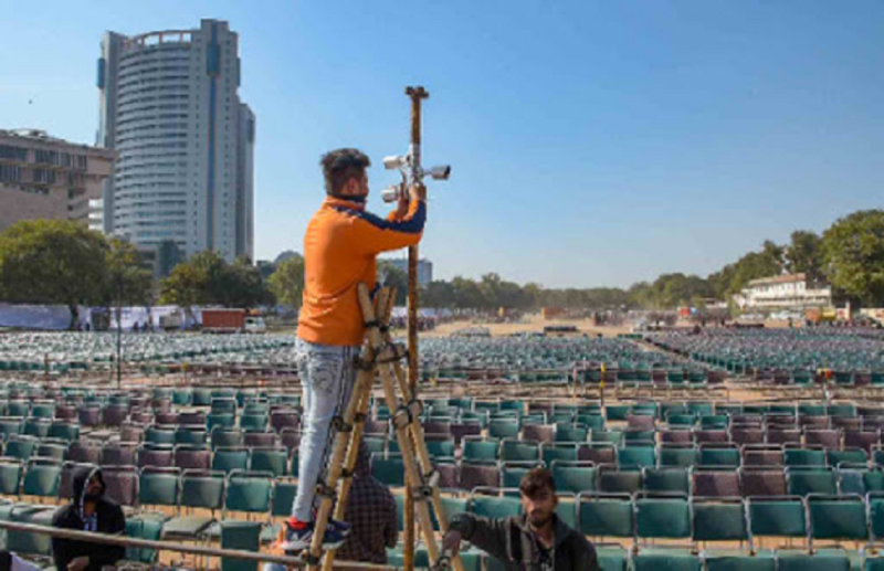 दिल्ली: केजरीवाल के शपथ ग्रहण समारोह में मेहमानों के लिए विशेष इंतजाम