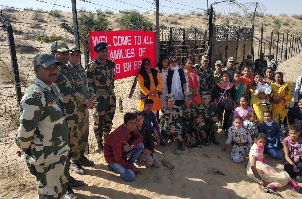 Members of 110 families of BSF seen border in jaisalmer