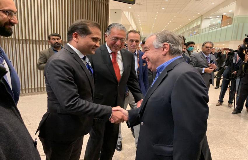 UN Chief Antonio Guterres arrived Pakistan 