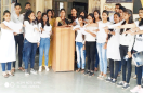 कॉलेज में छात्राओं ने स्वर्णिम भारत अभियान पर शपथ ग्रहण कर कहा साल 70 घंटे देने हम भी तैयार