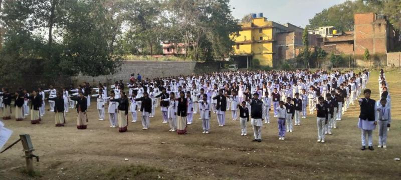 पत्थलगांव सरस्वती शिशु मंदिर के 1200 छात्रों ने ली स्वच्छता की शपथ