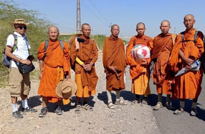 Buddhist monks from Thailand wanted to go to France via Pakistan