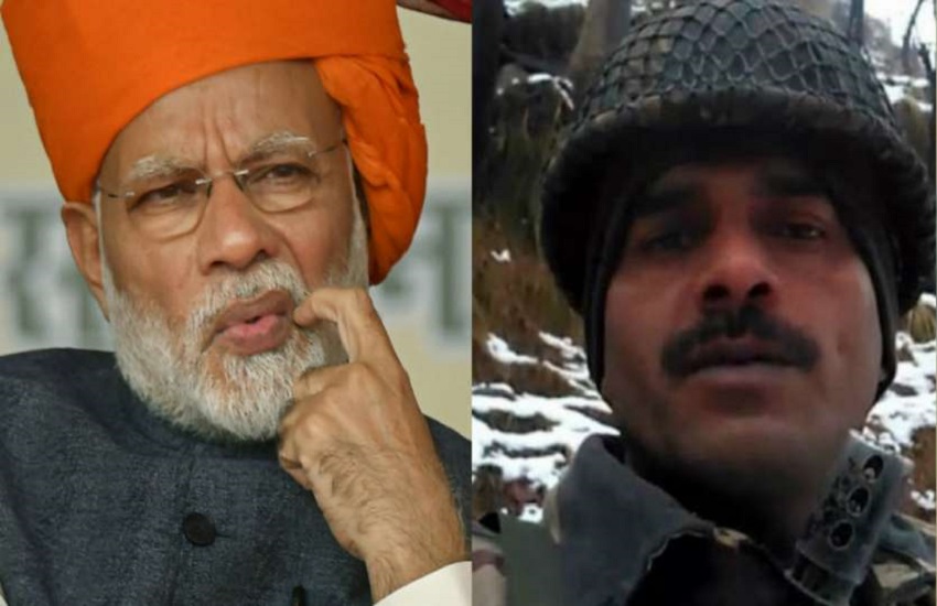 PM Narendra Modi and Tej Bahadur Yadav