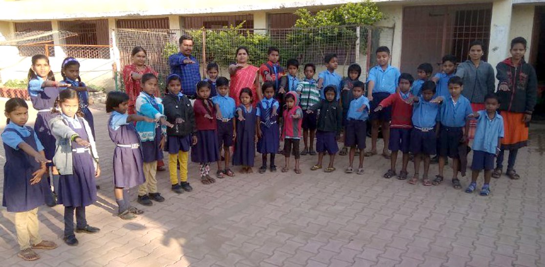 स्वर्णिम भारत अभियान, रामनगर शासकीय प्राथमिक  के बच्चो ने ली स्वच्छता की शपथ