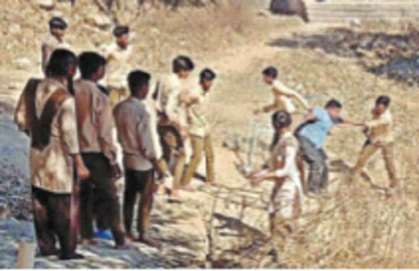 If the teacher indecency with the girl students, then the villagers and the students were thrashed