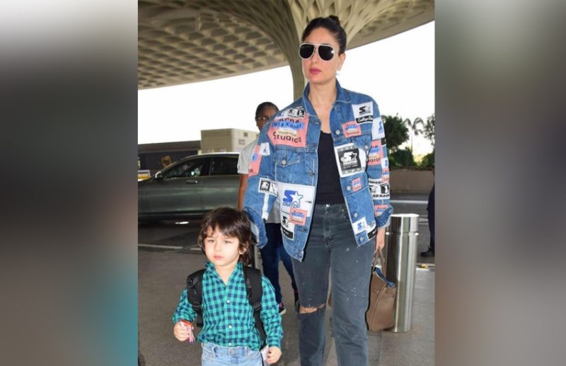 मम्मी करीना कपूर खान संग एयरपोर्ट पर स्पॉट हुए तैमूर अली खान