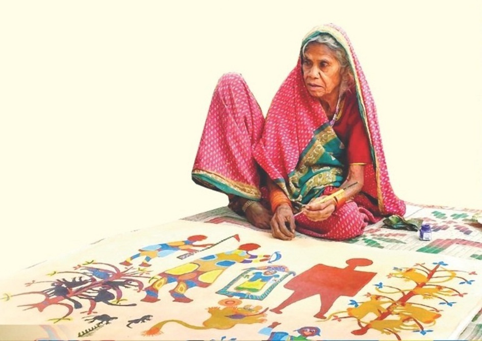 Stomach sold by selling wood, recognition made in painting, exhibition held in Bhopal
