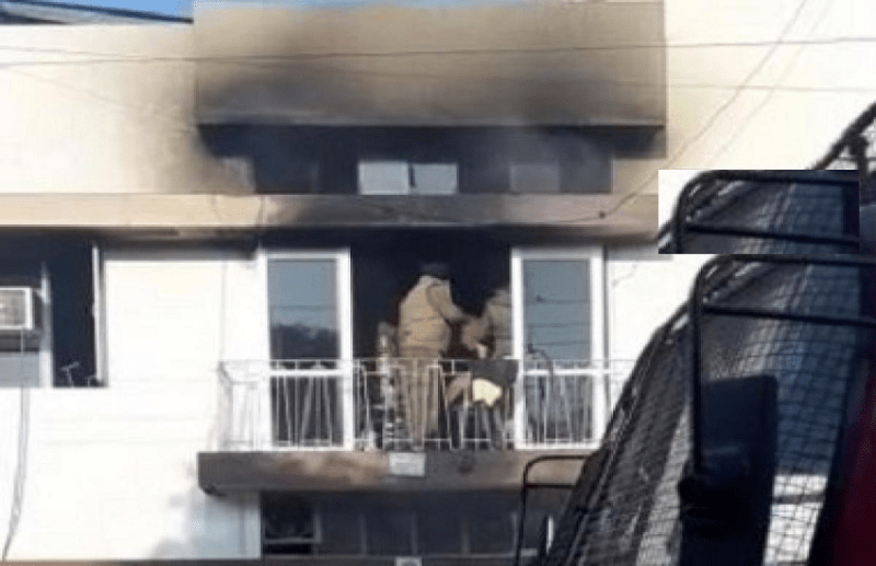 चंडीगढ़ की बिल्डिंग में लगी भीषण आग