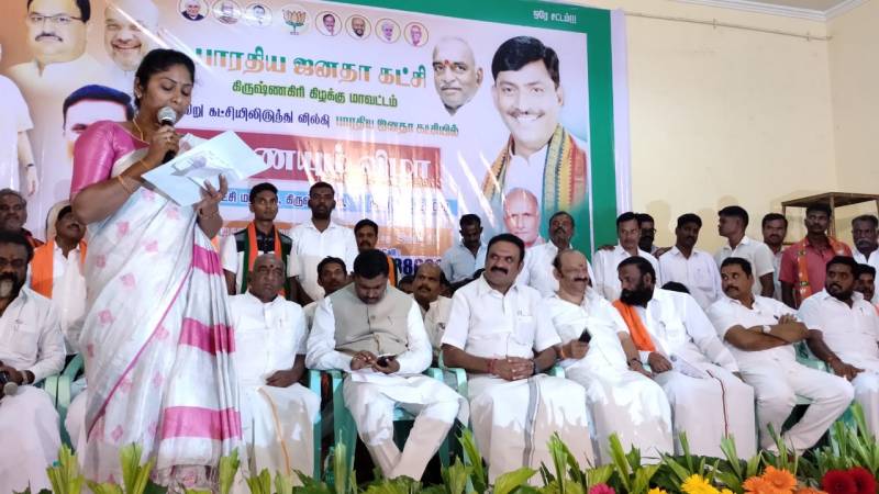 veerappan daughter vidya rani joins BJP