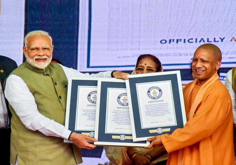 प्रधानमंत्री नरेंद्र मोदी के कार्यक्रम पर संगम नगरी में बने तीन विश्व रिकॉर्ड, गिनीज बुक ने किया दर्ज