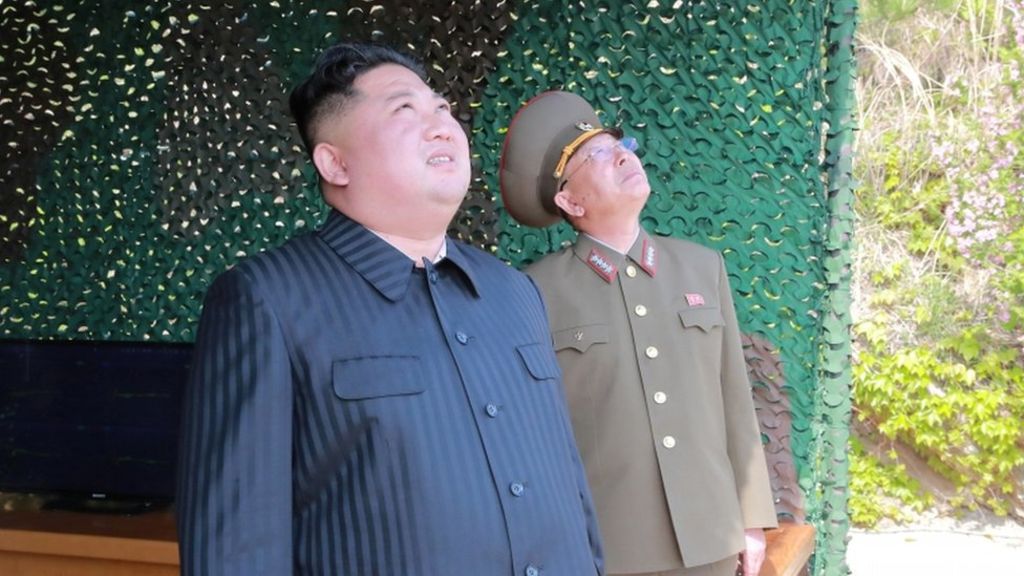 Kim Jong un looking at testing