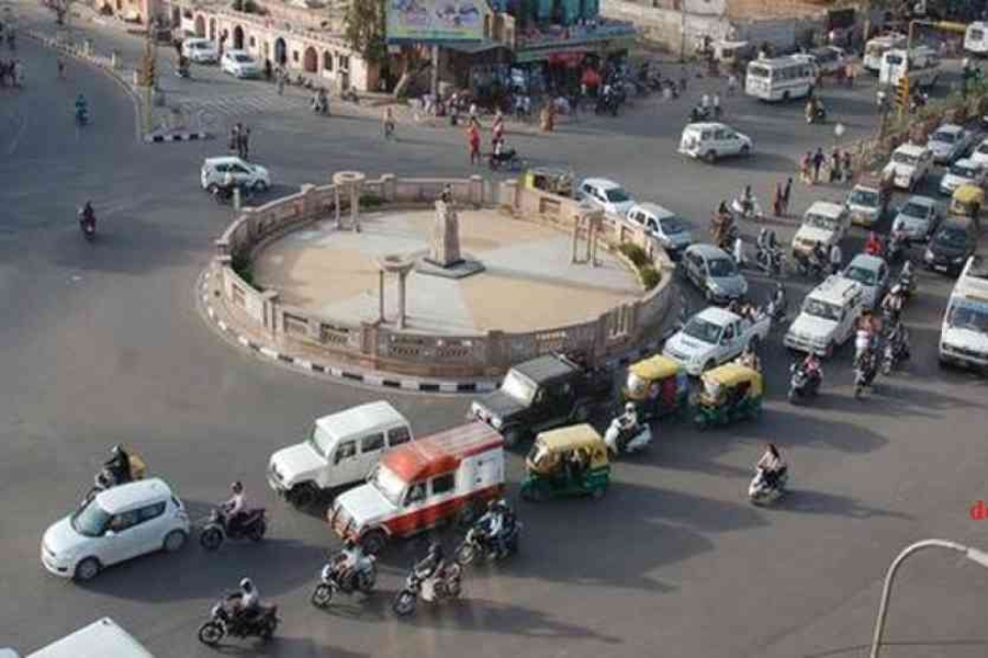 experiments to change size of circles in jodhpur for better traffic