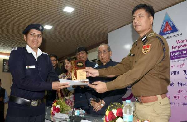 Outstanding work in traffic operations,,, crime control,,,,, on Women's Day ,,,, 12 women policemen honored