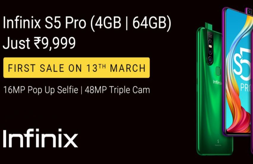 Infinix S5 Pro First sale in India on March 13 offers and price