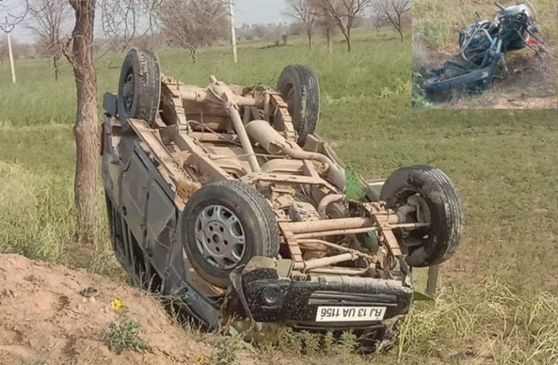 3 Killed In Road Accident In Hanumangarh 3 Death In Bike Jeep Accident