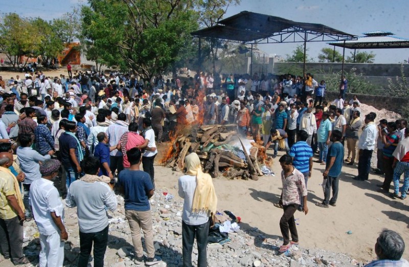 Family members death in road accident