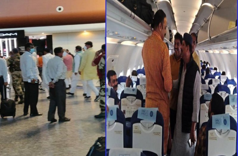 congress MLA back to bhopal