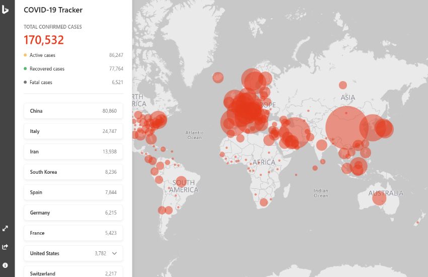 Microsoft Launched COVID-19 Tracking Website, Get All Information