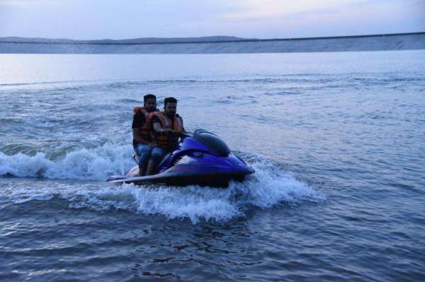 jet ski water sports activities started at surpura dam in jodhpur