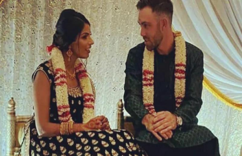 Maxwell’s fiancée Vini Raman shares photo from their Indian engagement