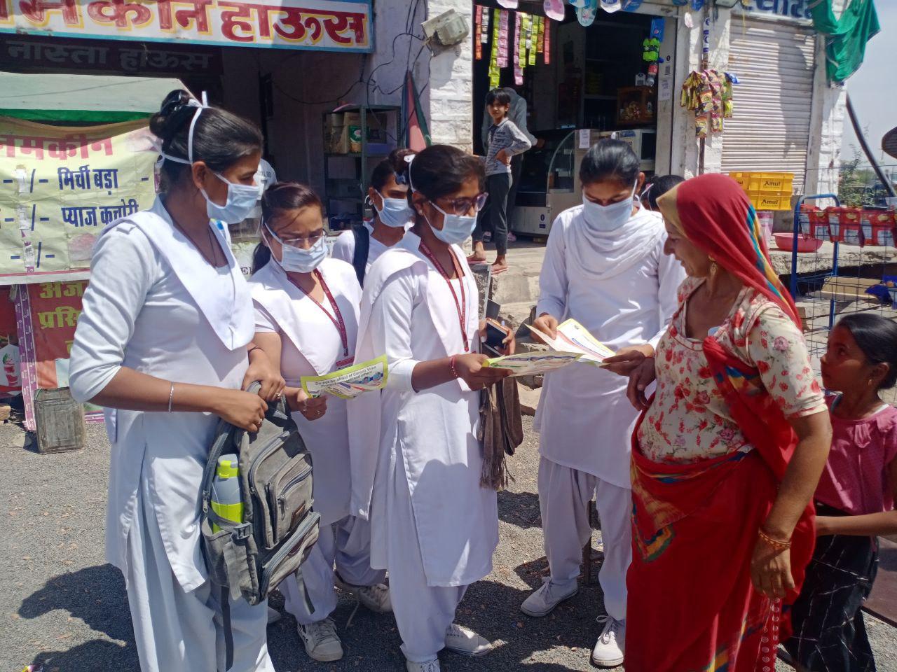 SLBS students started awareness camp in jodhpur for coronavirus