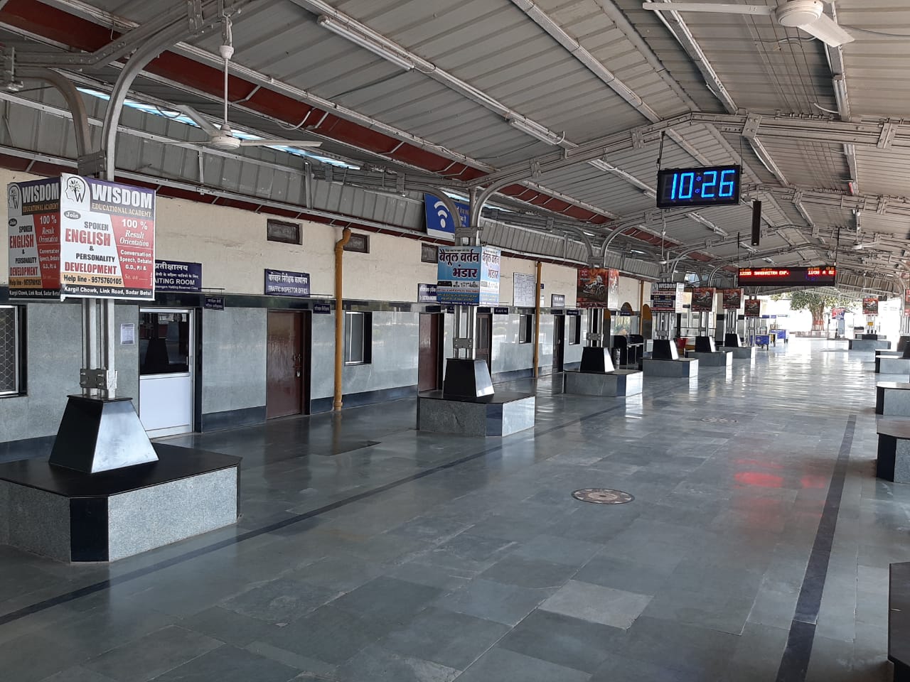 Silence prevails at railway station