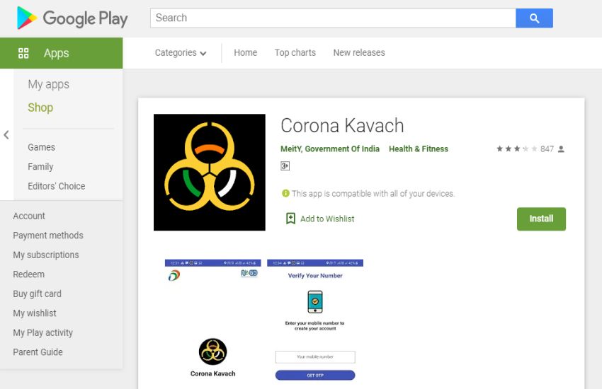 Indian Govt Launched Corona Kavach App to Identify Covid-19