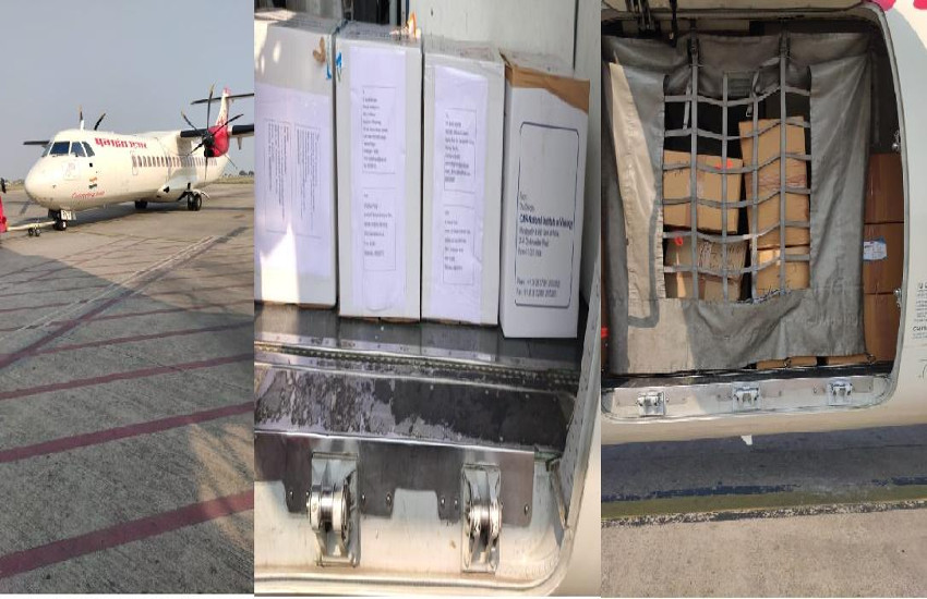COVID-19: केंद्र सरकार ने दो विशेष विमानों में रायपुर भेजा मास्क और किट
