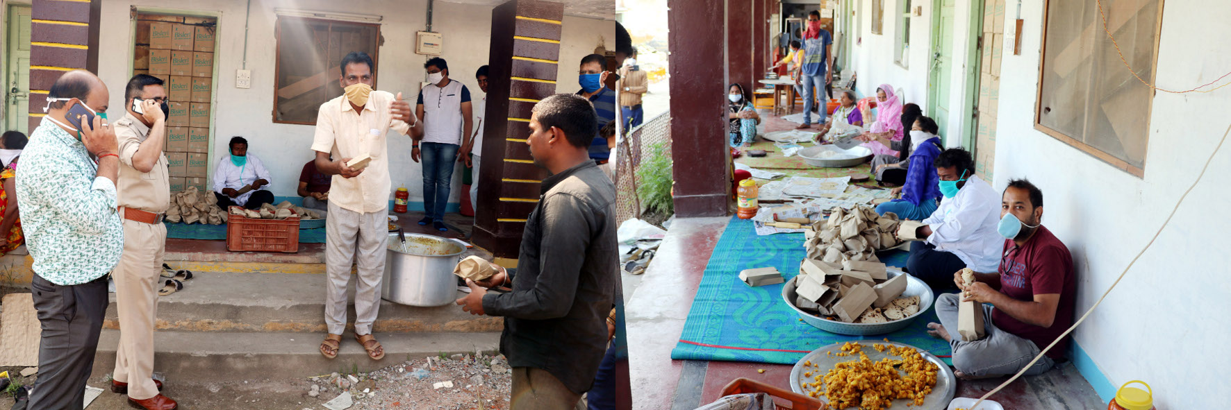 Misal of humanity - social organizations are distributing food to the needyमानवता की मिशाल- सामाजिक संगठन बांट रहे जरूरत मंदों को भोजन