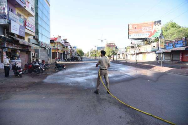 jodhpur nagar nigam is sanitizing to prevent coronavirus outbreak