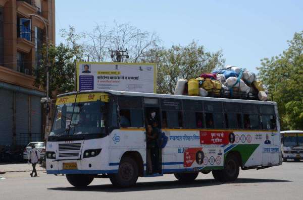 people travelling after lockdown in rajasthan due to coronavirus