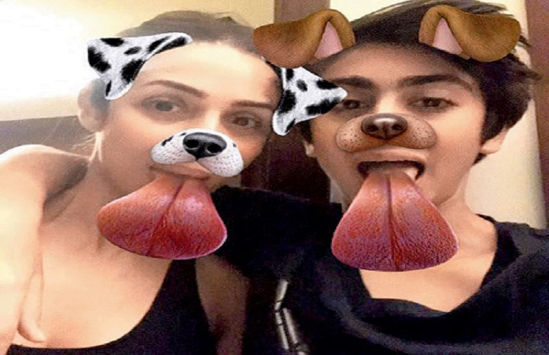 Malaika Arora With His Son Arhaan Khan
