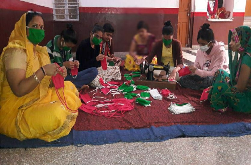 Orphan Girls Making Mask To Prevent Corona Virus Infection