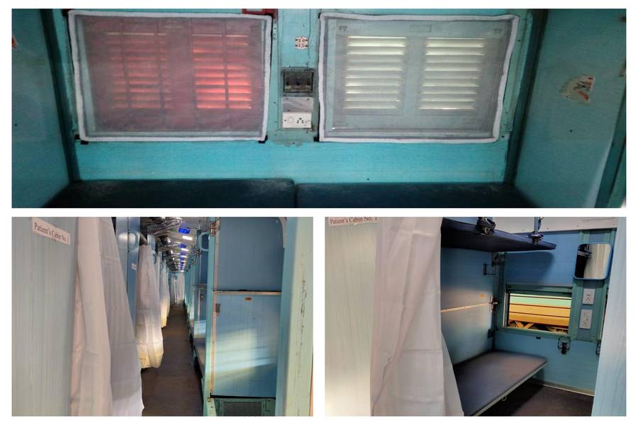 isolation beds are prepared in coaches of indian railways trains