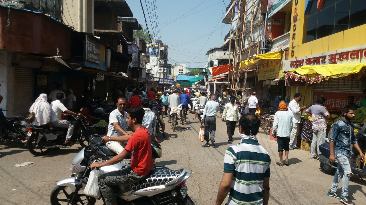 hoshangabad, itarsi, market, shops, social distancing, public
