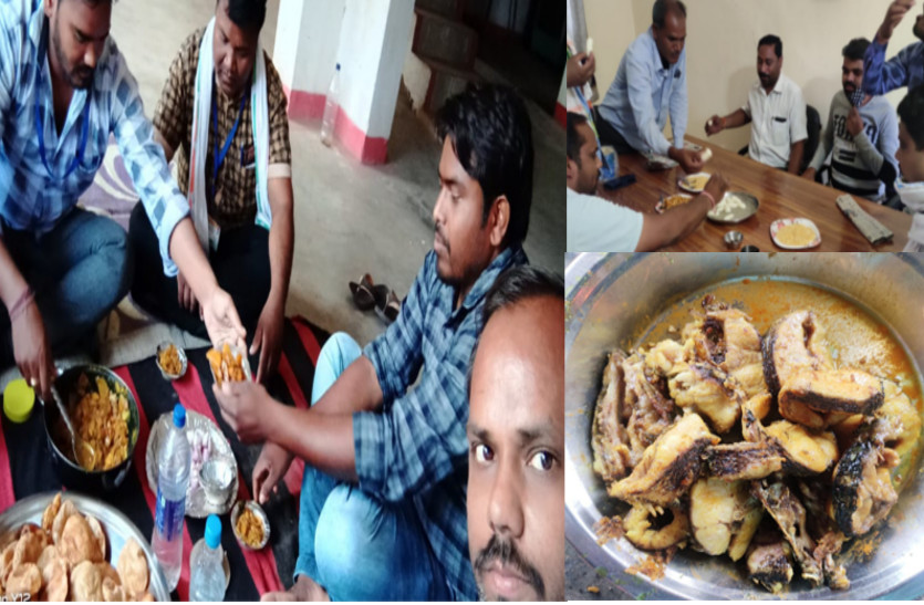 मुर्गा-मछली बनाकर कार्यालय में मना रहे थे पार्टी, पुलिस ने दी दबिश, 16 लोगों के खिलाफ मामला दर्ज