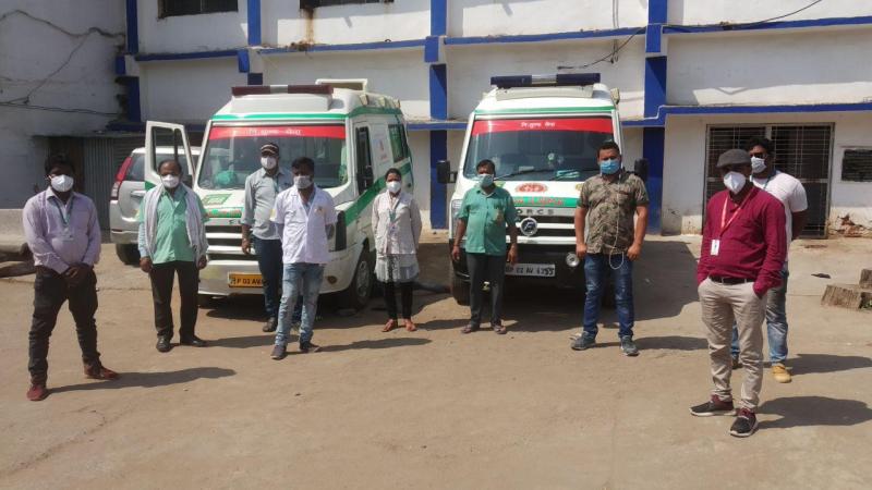 Woman is giving service amidst danger of infection