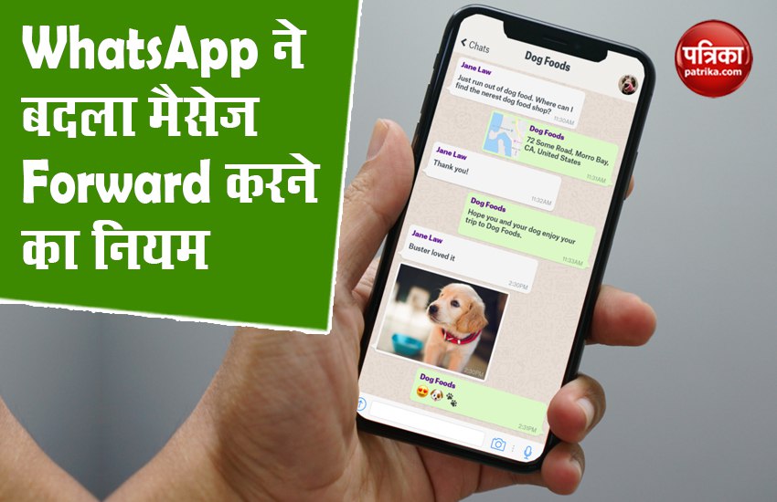 Now User can send forwarded Whatsapp Messages in Single Chat Only