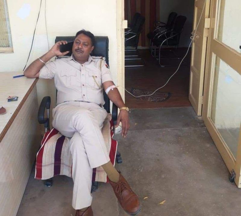 Isolation sent to sick police officer