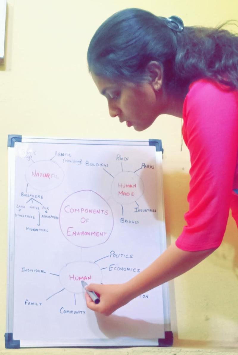 Online painting and drawing education to school children in lockdown