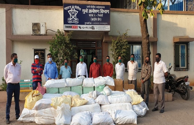 Maharashtra: लॉक डाउन और नाकाबंदी के बावजूद भिवंडी में लाखों का गुटखा और कार से 40 बोतल शराब बरामद