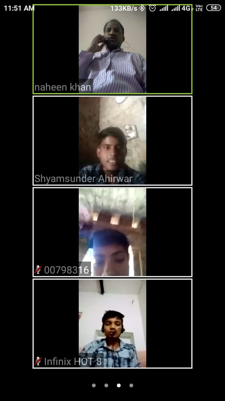 The teacher was seen on the zoom, then the jhoom arose