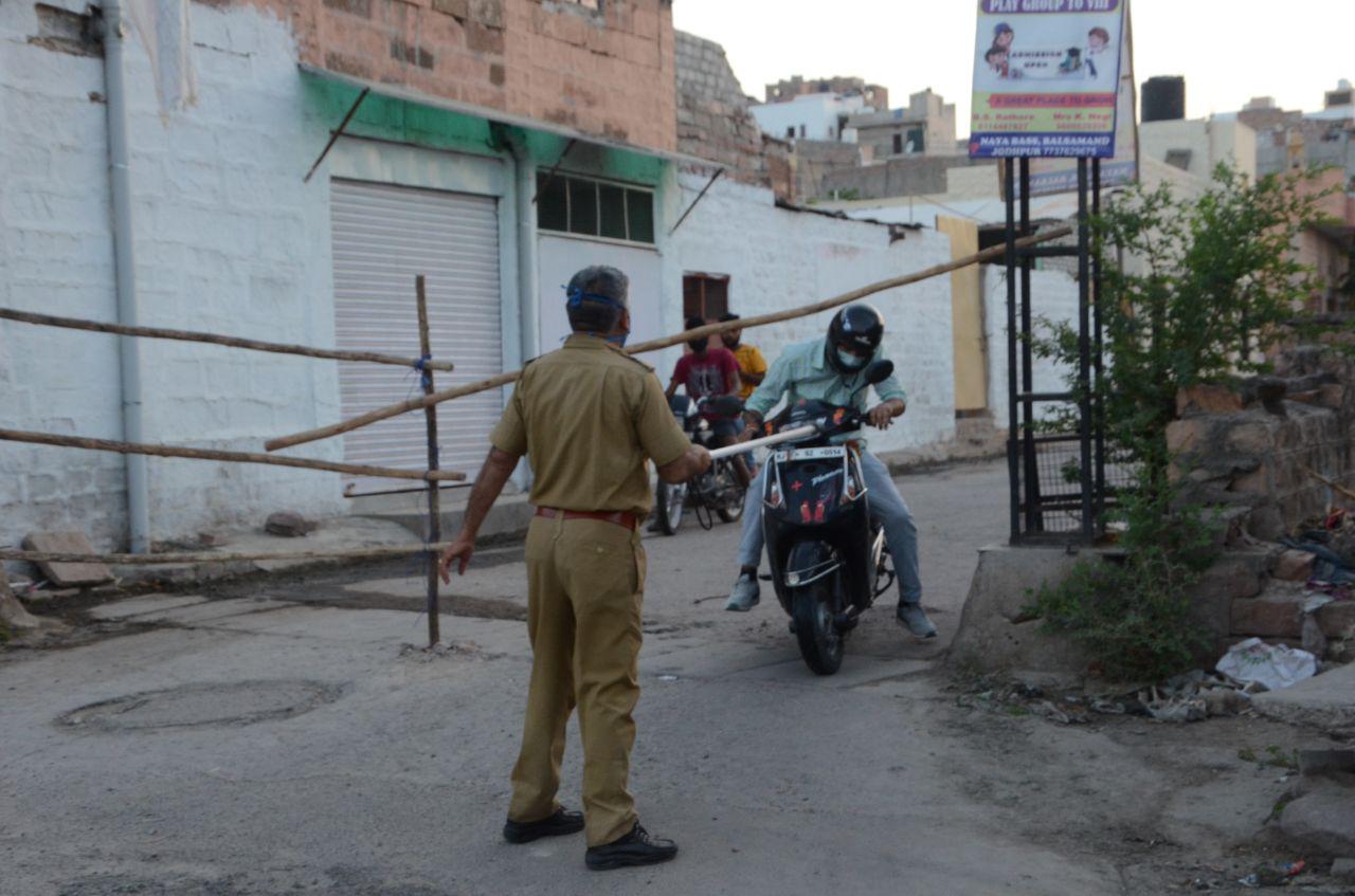 jodhpur police is flying drone to keep watch in curfew areas