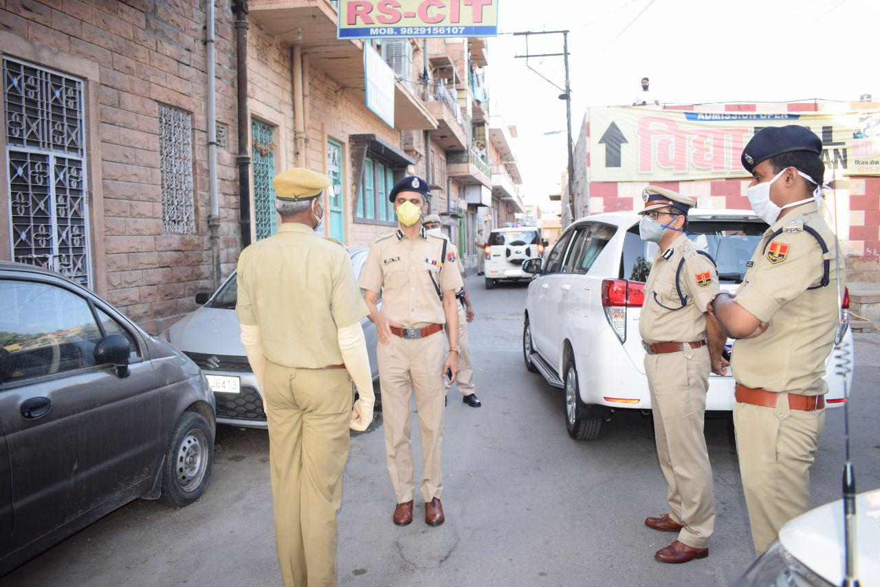 police DGP bhupendra yadav visited curfew prone areas in jodhpur