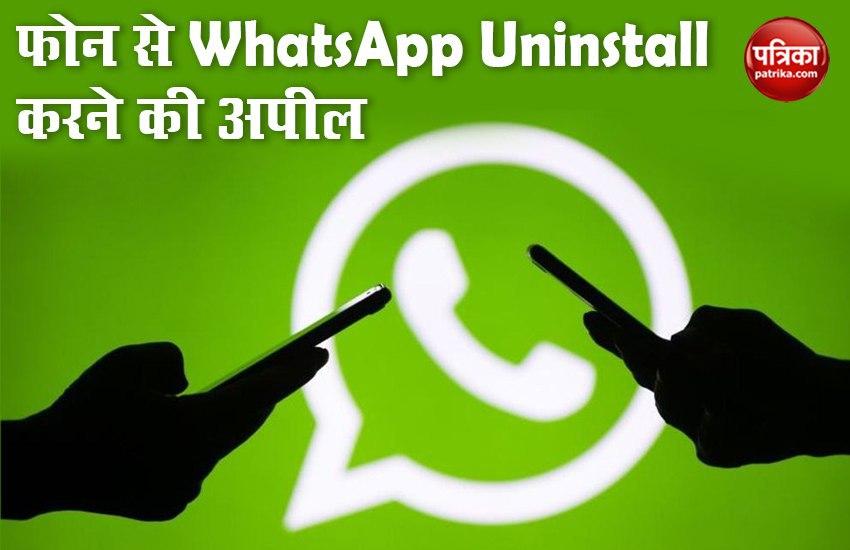 Why People Appealing for Uninstall Whatsapp on Twitter
