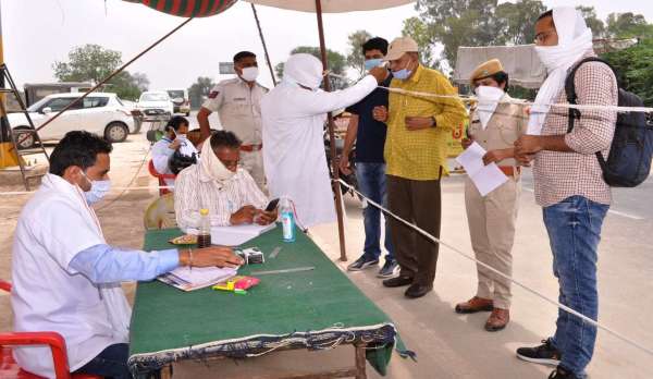 श्रीगंगानगर.लॉकडाउन के चलते दोनों राज्यों ने की सीमा सील........देखें ख़ास तस्वीरें