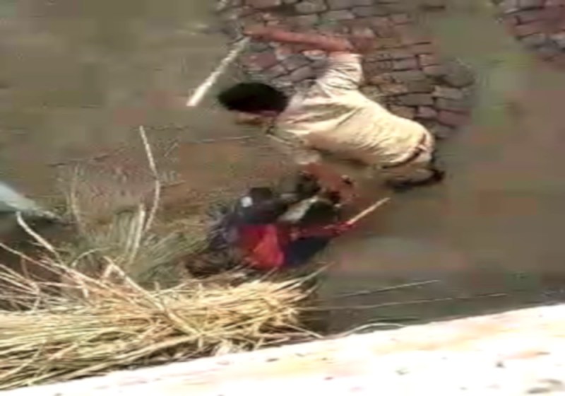 मानसिक रोगी दया की भीख मांग रहा था, पर वह पीटता जा रहा था, आरक्षी निलंबित