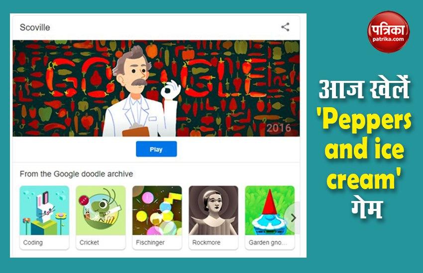 Google Doodle: Lets Play A Peppers And Ice-Cream Game