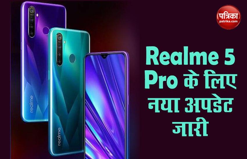 Realme 5 Pro Receiving New Update with April 2020 Security Patch